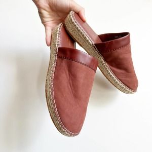 Cole Haan Cloudfeel Espadrille Slide Cherry Mahogany Nutmeg 8.5